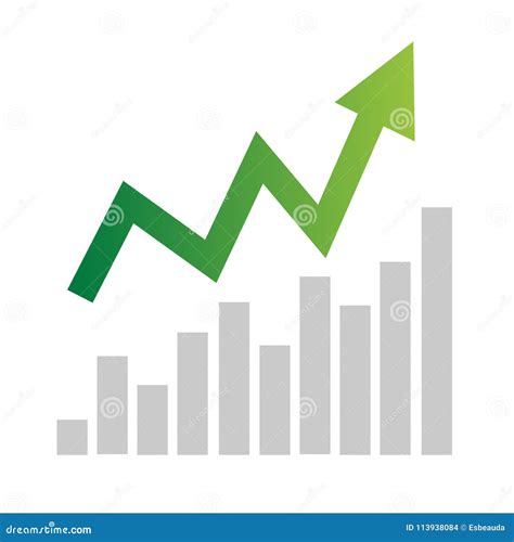 Green Business Arrow Going Up Stock Vector Illustration Of Grow