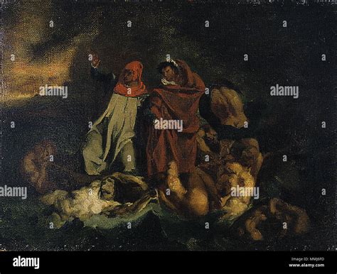 After Eugène Delacroix - The Barque of Dante Stock Photo - Alamy