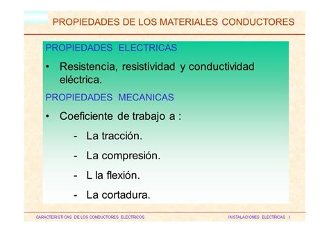 Hm Caracteristicas De Los Conductores Electricosinstalaciones