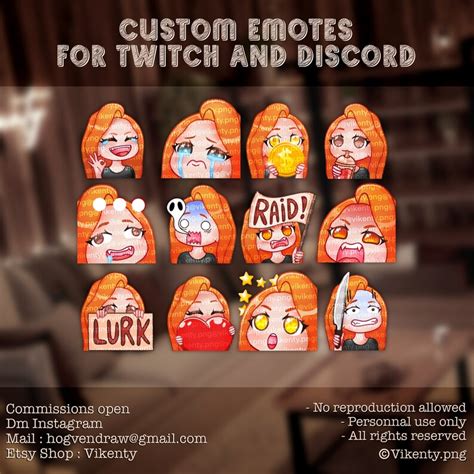 Custom Emotes For Twitch And Discord Emote Logo Stream Etsy Uk