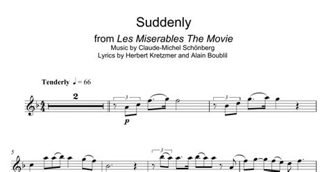 Suddenly From Les Miserables The Movie Alto Sax Solo Sheet Music