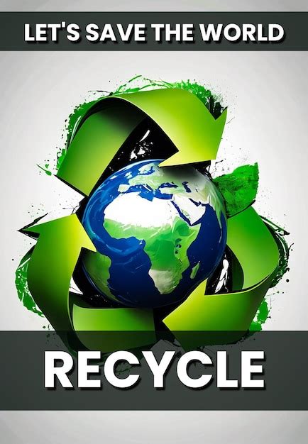 Reciclar Vamos A Salvar El Mundo Concepto De Reciclaje Planeta Tierra