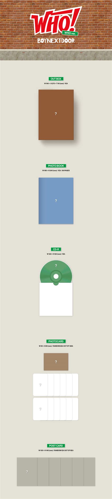 SET BOYNEXTDOOR 1st Single Album WHO SET Ver 2CD