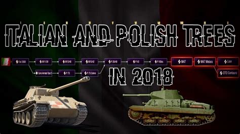 ITALIAN AND POLISH TECH TREES IN 2018 World Of Tanks YouTube