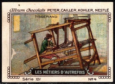 Vintage Swiss Poster Stamp Peter Cailler Kohler Nestl Professions