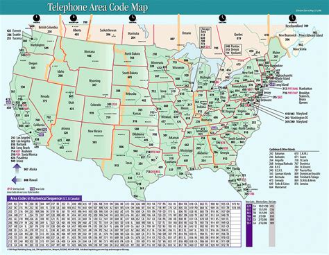 Printable Area Code Map | Ruby Printable Map