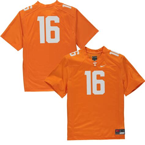 Nike #16 Tennessee Volunteers Youth Tennessee Orange Replica Football ...