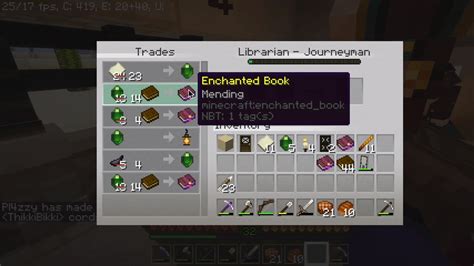 Villager has two identical mending book trades : r/Minecraft