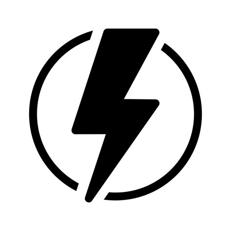 Lightning Electric Power Vector Icon Energy And Thunder Electricity