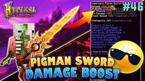 Maxed Pigman Sword Damage Upgrade Hypixel Skyblock Minecraft EP 46