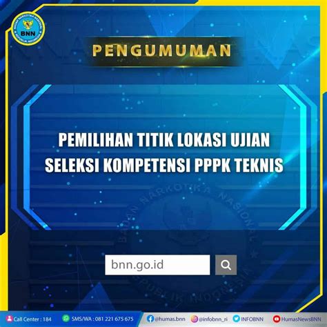 Pengumuman Pemilihan Titik Lokasi Ujian Seleksi Kompetensi Pppk Teknis