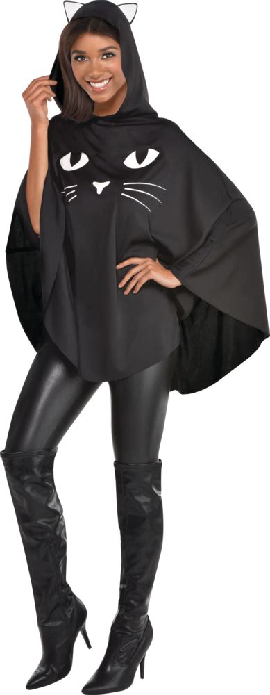 Black Cat Poncho Halloween Costume Adult One Size Party City