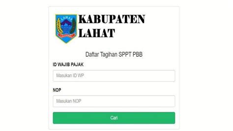 Link Cek Tagihan Pbb Online Lahat Tinggal Masukkan Nomor Objek Pajak