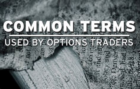 common terms   options traders