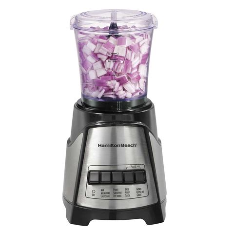 Hamilton Beach 12 Function Blender & Chopper with Mess-free 40oz Glass ...