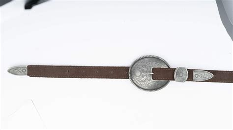 Buy Western Double Buckle Belt Brown Suede Leather | Capo