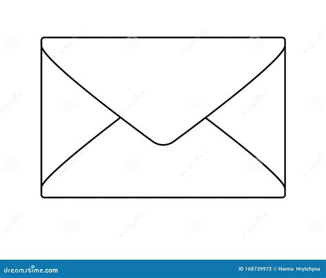 The Envelope Linear Vector Illustration For Coloring Envelope