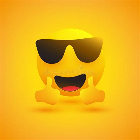 Smiley Sunglasses Thumbs Up Stock Illustrations 37 Smiley Sunglasses