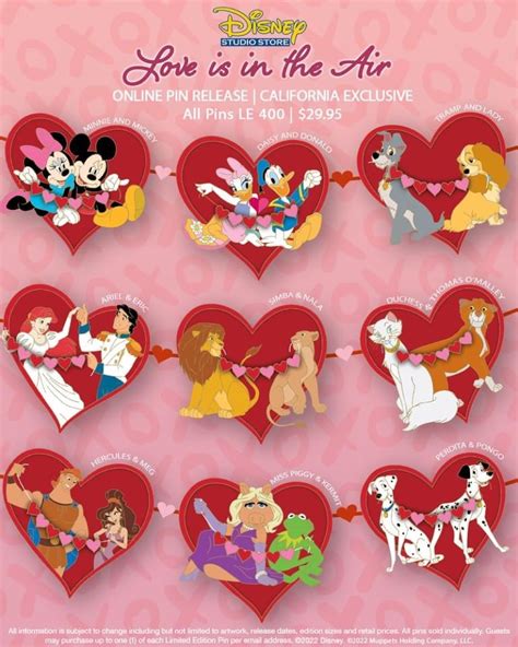 Love Is In The Air And Winnie The Pooh Balloons Pin Releases At Disney