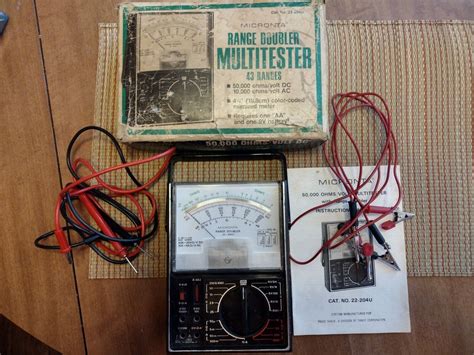 VINTAGE MICRONTA RANGE DOUBLER MULTITESTER 43 RANGES 50000 OHMS DCV