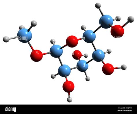 3D Image Of Methylglucopyranoside Skeletal Formula Molecular Chemical