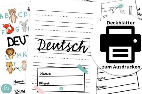 8 Deckblätter Für Deutsch Zum Ausdrucken Wunderbuntde