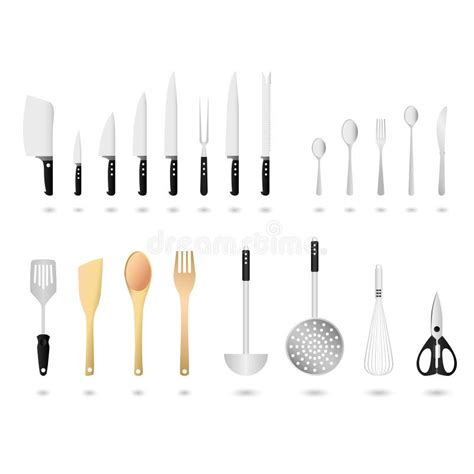 Kitchen Utensils Silhouette Vector Stock Vector Illustration Of Fork