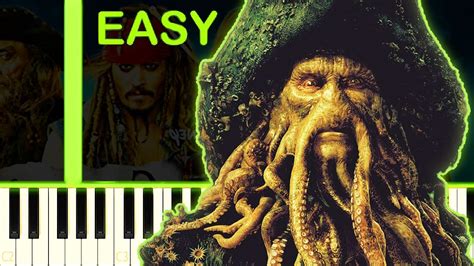 Davy Jones Theme Easy Piano Tutorial Youtube