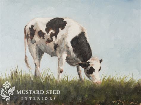 live painting class | grazing cow painting | Miss Mustard Seed