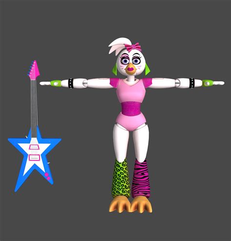 Fnaf Sb Glamrock Chica For Xps By Roodedude On Deviantart