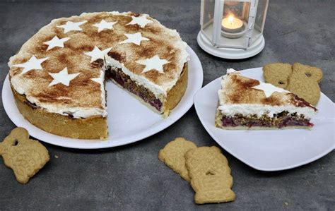 Spekulatius Torte Mit Kirschen Rezept Reise Mama Weihnachtliche