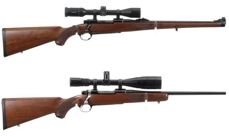 Two Ruger M77 Bolt Action Rifles With Scopes Rock Island Auction