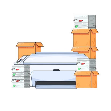 print materials storage vectors illustrations