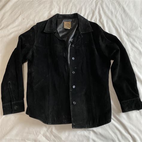 Vintage AMI Alexander Mattiussi Black Suede Shacket Depop