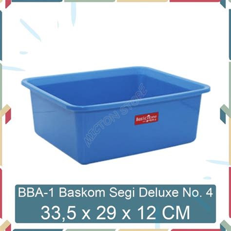 Jual MICTON Lion Star Basic Home BBA 1 Baskom Segi Deluxe No 4 Plastik