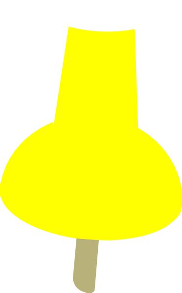 Yellow Push Pin Clip Art At Vector Clip Art Online Royalty