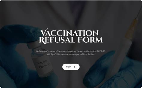 Vaccination Refusal Form Template Surveysparrow