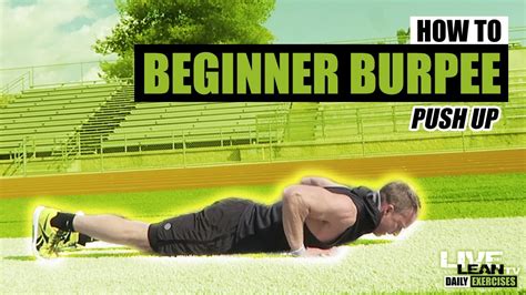 How To Do A Beginner Burpee Push Up Exercise Demonstration Video And