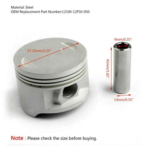 Piston Pin Ring Kit 57.25mm Bore Size for Suzuki DR125SM GZ125 EN125 ...