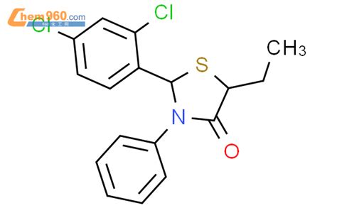 63444 82 6 4 THIAZOLIDINONE 2 2 4 DICHLOROPHENYL 5 ETHYL 3 PHENYL 化学