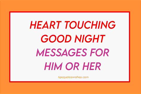 55 Sweet Heart Touching Good Night Text For Her Him Tipsquoteswishes