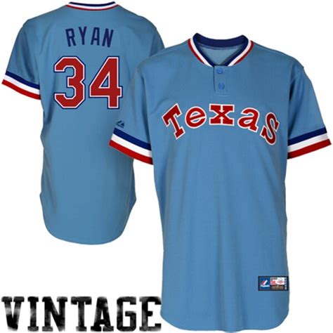 Nolan Ryan Texas Rangers 34 Majestic Cooperstown Collection Throwback