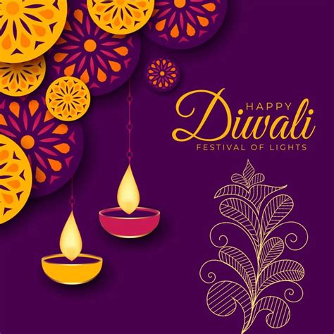 Deepawali Celebration Rangoli Decoration Banner Design Image