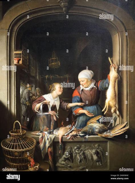 A Poulterers Shop By Dutch Golden Age Painter Gerrit Dou At The