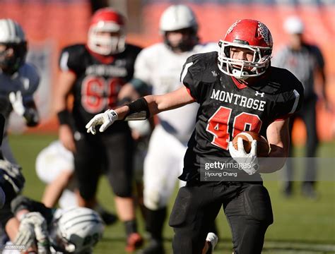 Rb Mike Rocha Of Montrose High School Is Rushing Against Pine Creek