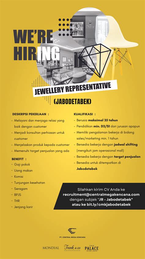 Lowongan Kerja Jewellery Representatives Di Pt Central Mega Kencana