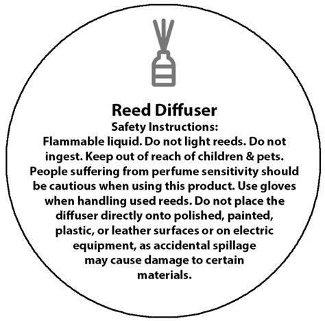 Reed Diffuser Safety Labels | Prices From £1.99 – Cosmic CLP