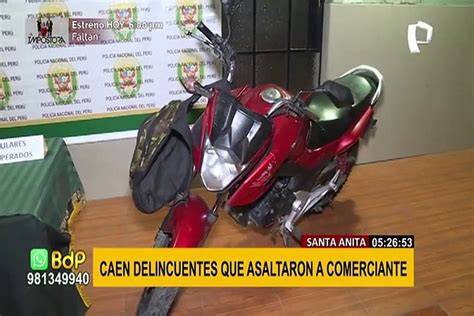 Santa Anita capturan a delincuentes que robaron más de 25 mil soles a