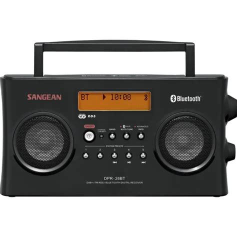 RADIO DAB FM Bluetooth Numérique Batterie Haut Parleur RDS Sangean Dpr