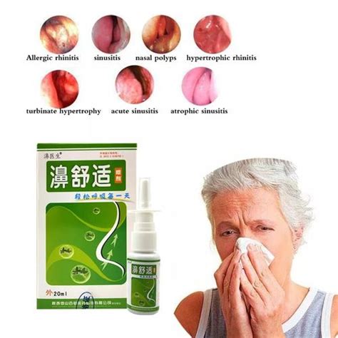 Xueshanbaicao Nasal Sprays Chronic Rhinitis Sinusitis Spray Herb Chinese Medicine Fast Effect